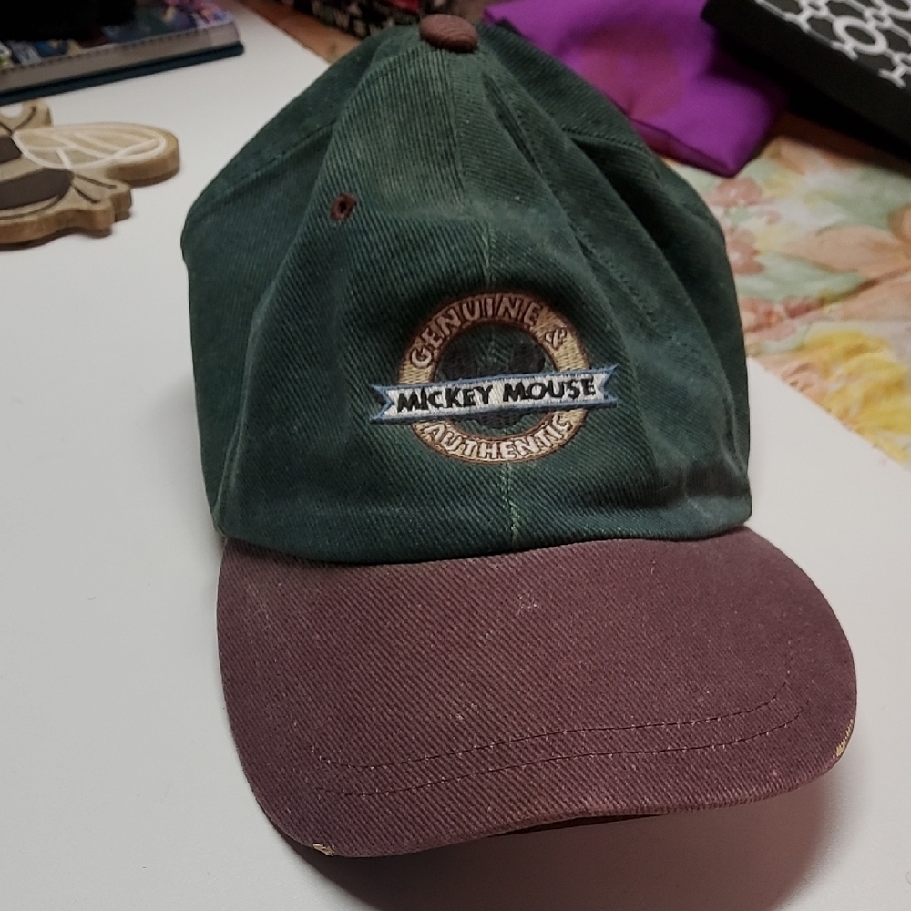 Mickey Mouse Green and Brown Cap